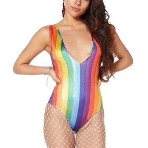 Spencer’s rainbow body suit 🌈